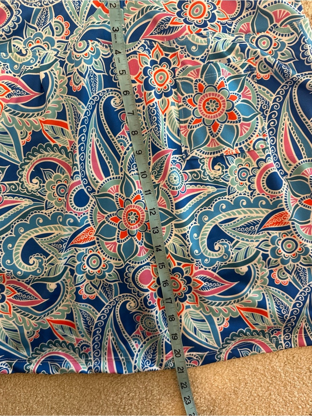 Skinz Blue and White Paisley golf Skort